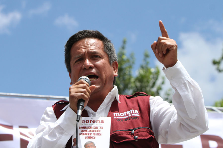 Andrés Caballero Zerón, presidente del Consejo de Morena en Hidalgo. (Jorge Sánchez)