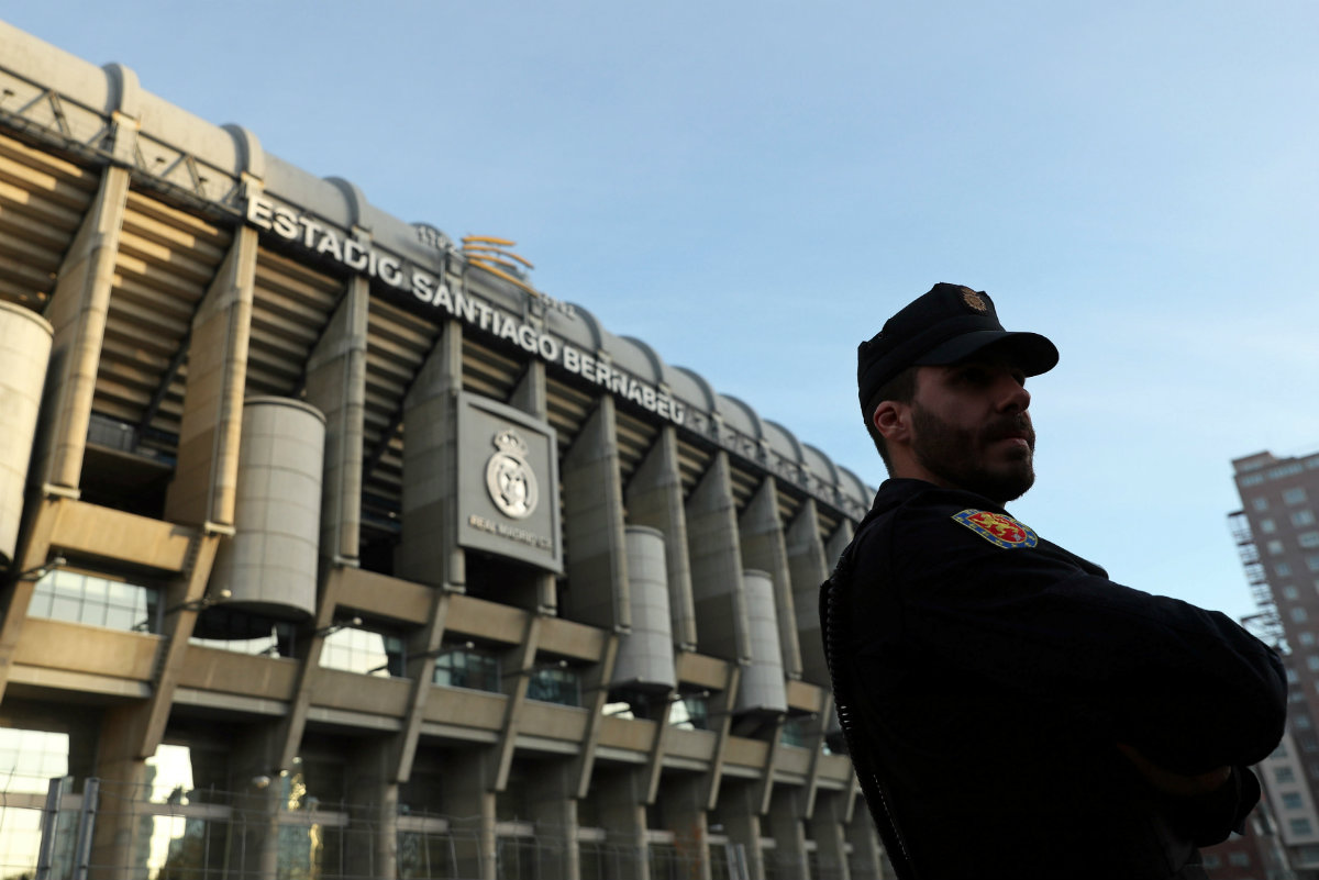 Implementan dispositivo de seguridad para la Final de la Copa Libertadores que se disputará en el Estadio Santiago Bernabéu (Reuters)