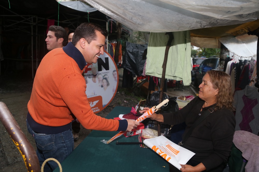 El candidato de Movimiento Ciudadano a la alcaldía de Monterrey, Iván Garza. (Jorge López)