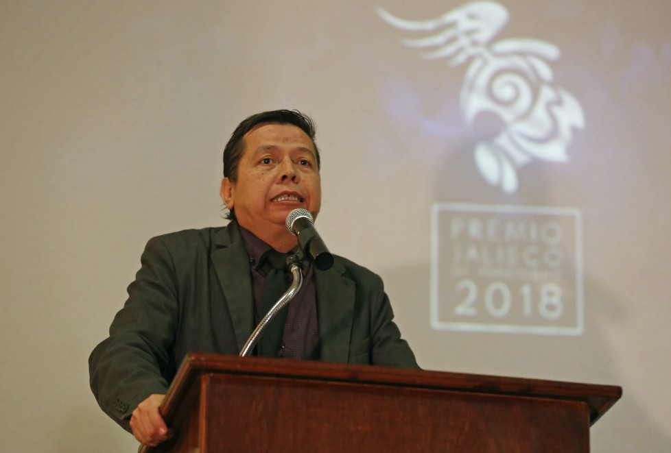 Agustín del Castillo ganador del Premio Jalisco de Periodismo 2018 en la categoría Crónica. (Fernando Carranza)