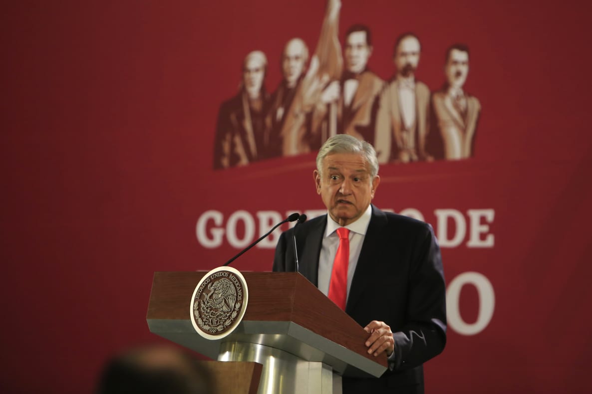 Andrés Manuel López Obrador durante su conferencia en Palacio Nacional (Ariana Pérez)