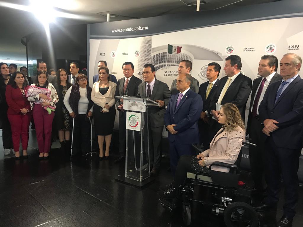 Juan Zepeda y senadores de oposición ofrecieron conferencia de prensa (Angélica Mercado)