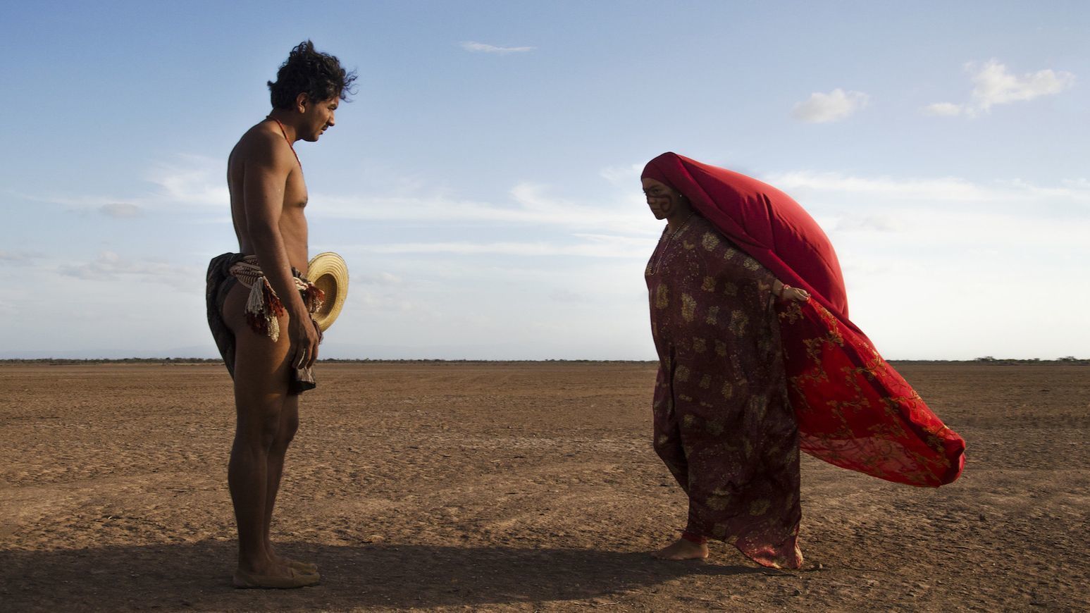 Cristina Castellano y Ciro Guerra filman Pájaros de verano (Foto. Ciudad Lunar Producciones)