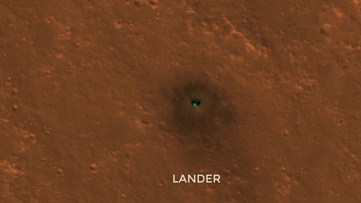 La sonda InSight fue fotografiada desde el espacio. (NASA)