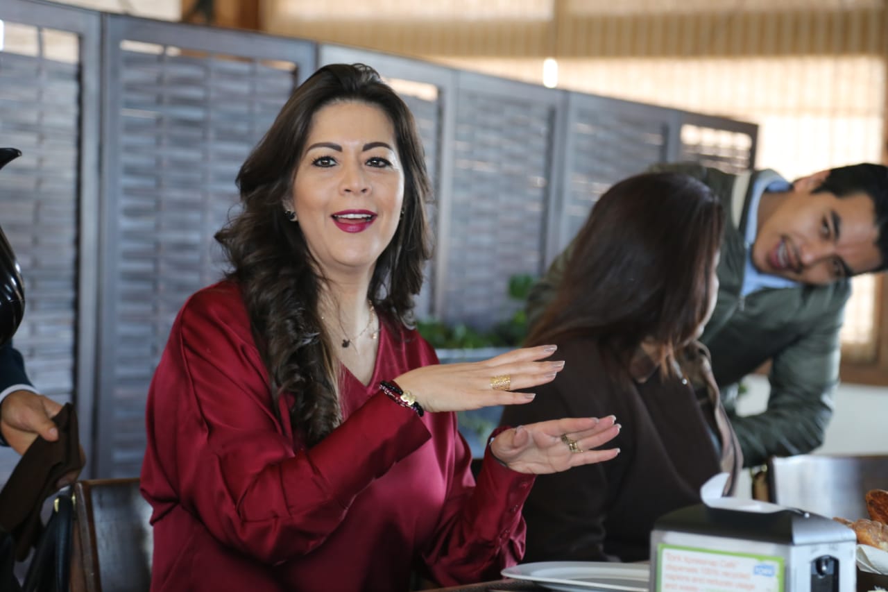 María de los Ángeles Eguiluz Tapia, secretaria del Trabajo en el Estado. (Jorge Sánchez)