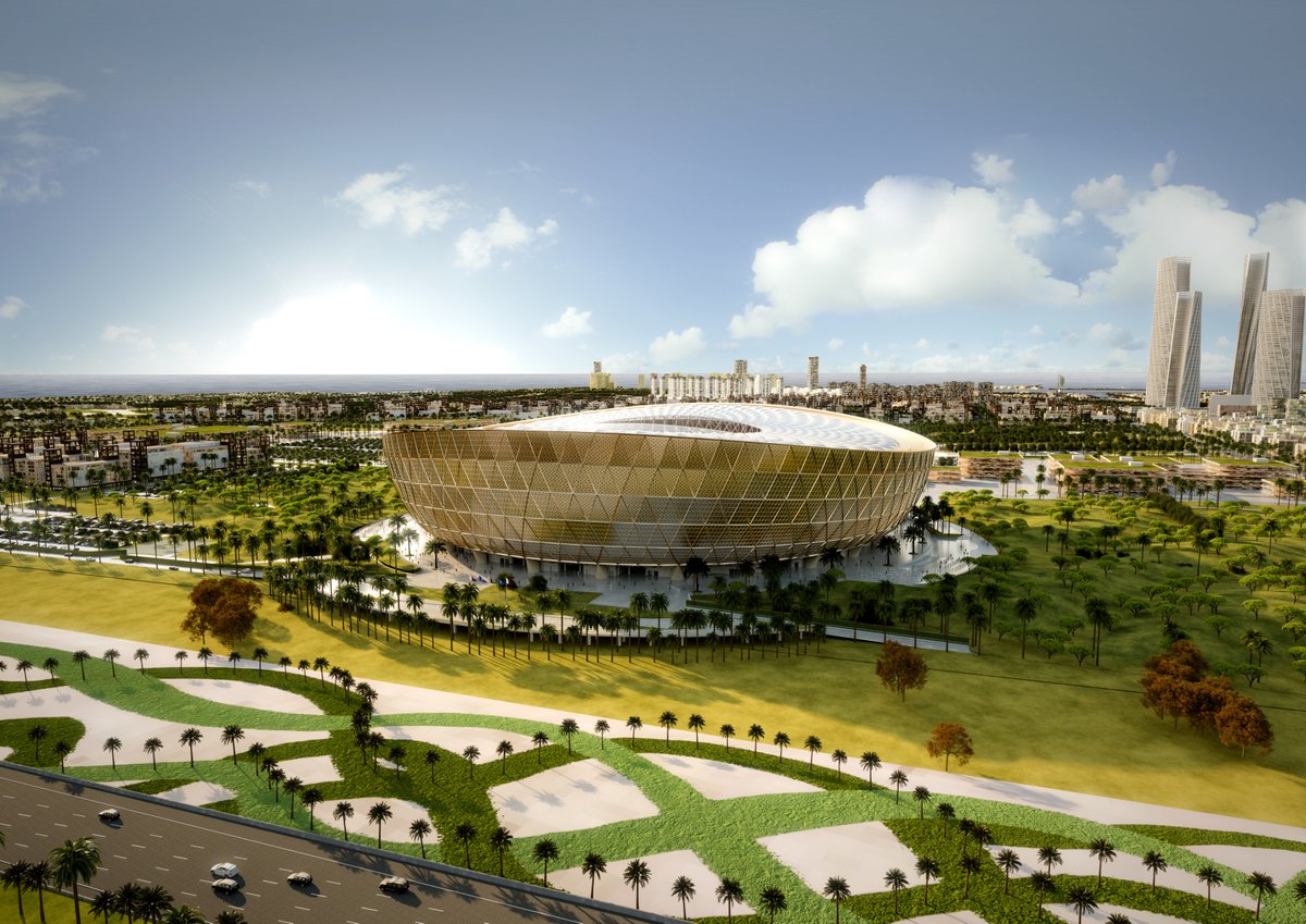 Qatar desvela diseño del estadio para final del Mundial 2022 (Twitter @roadto2022)