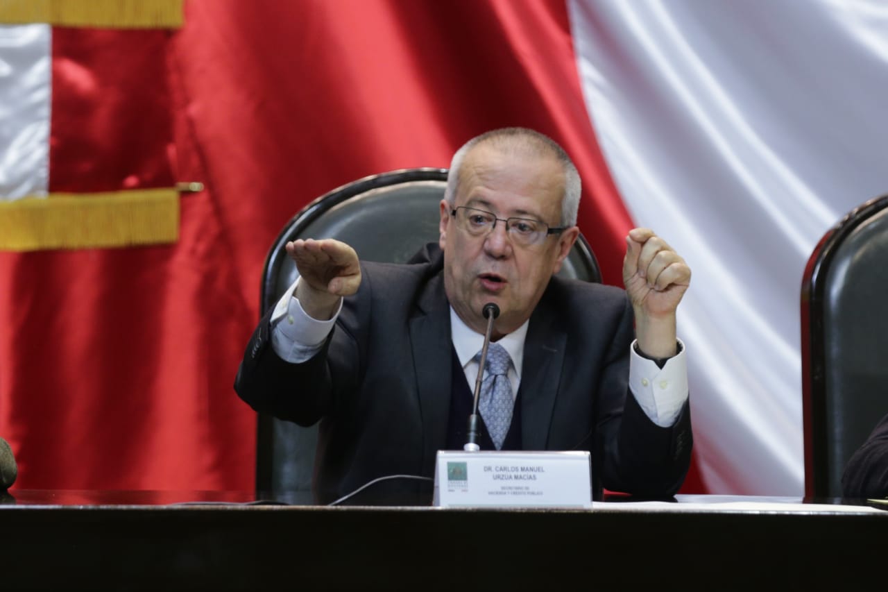 El secretario de Hacienda, Carlos Urzúa, explicó los lineamientos generales de la política económica del país para 2019./Omar Franco.