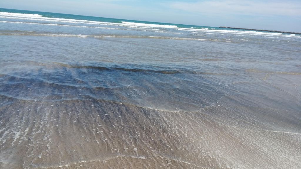 Derrame de hidrocarburo en playa.