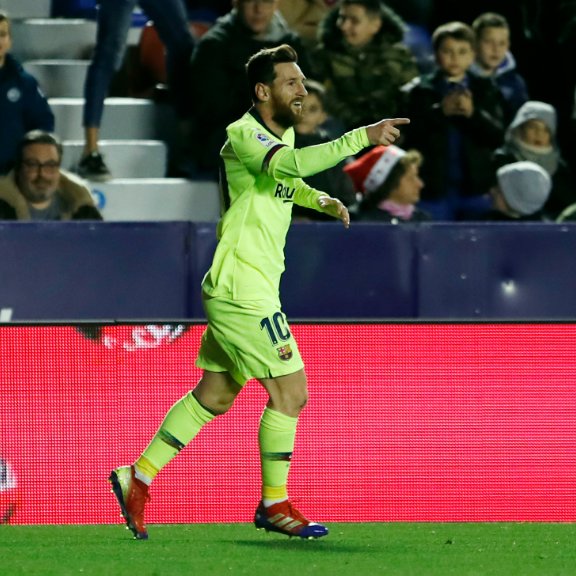 Lionel Messi marcó 'hat-trick' en victoria del Barcelona (Twitter @FCBarcelona_es)