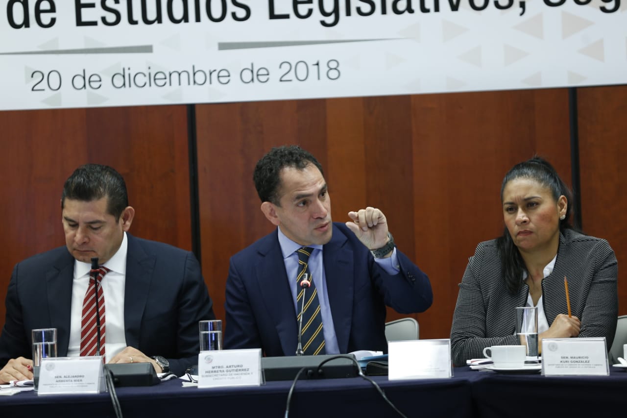 Comparecencia del subsecretario de Hacienda, Arturo Herrera, en la Comisión de Hacienda del Senado. (Foto: Héctor Téllez)