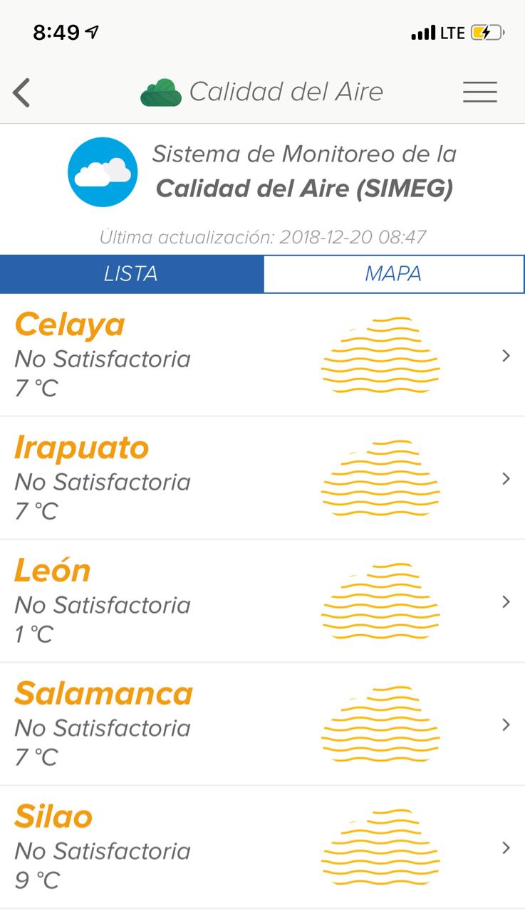 Frío y con mala calidad de aire, así amanece León