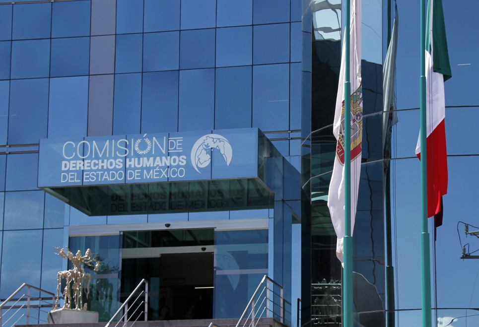 La sede de Comisión de Derechos Humanos del Estado de México. (Claudia Aguilar)