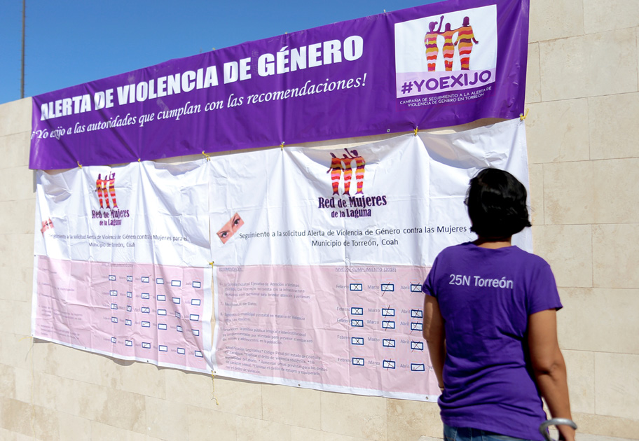 Red de Mujeres de La Laguna señala que al gobierno de Torreón no le interesa el tema. (Milenio Digital)