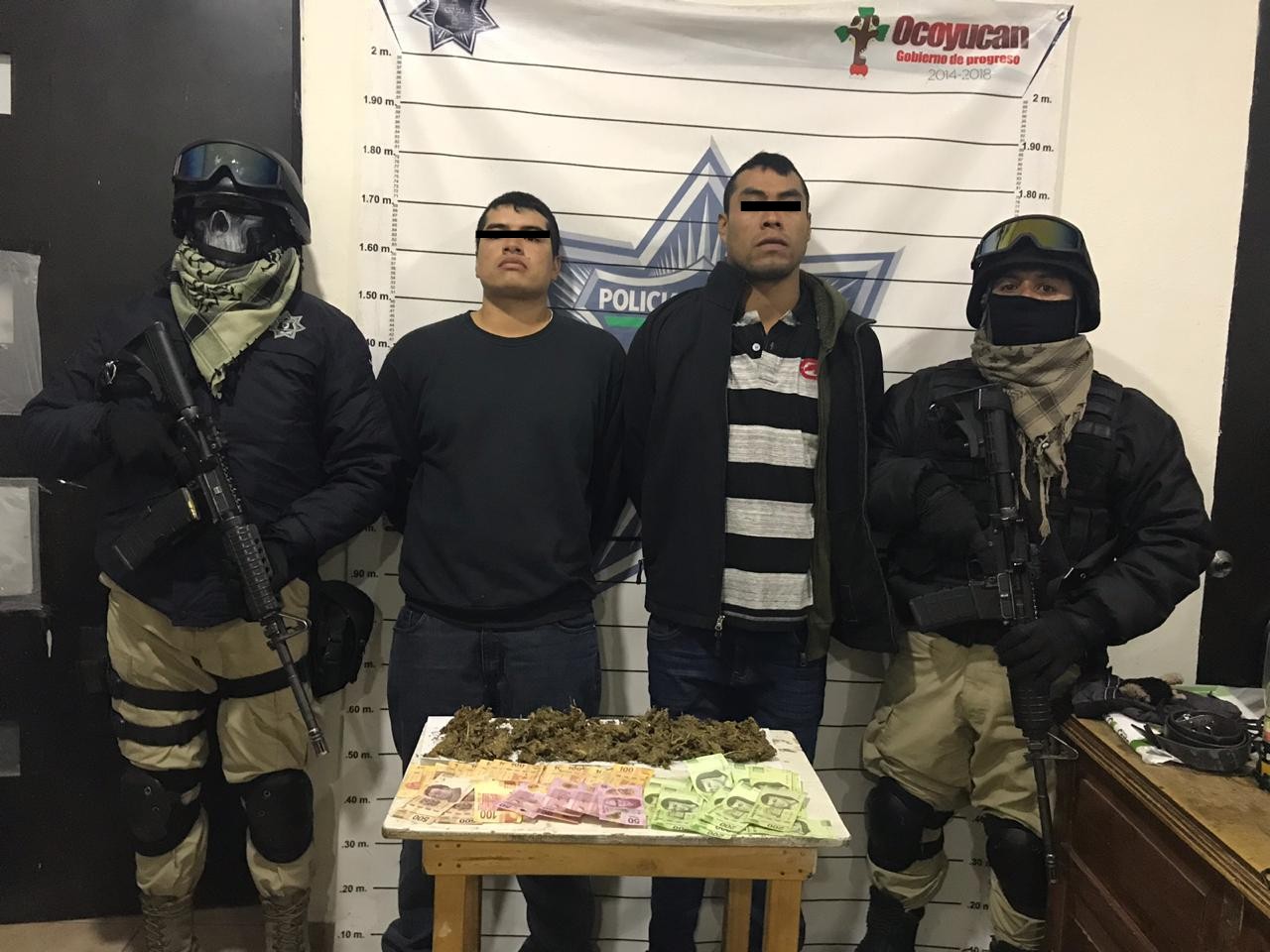Dos sujetos fueron asegurados con posesión de droga y dinero en efectivo (Especial)
