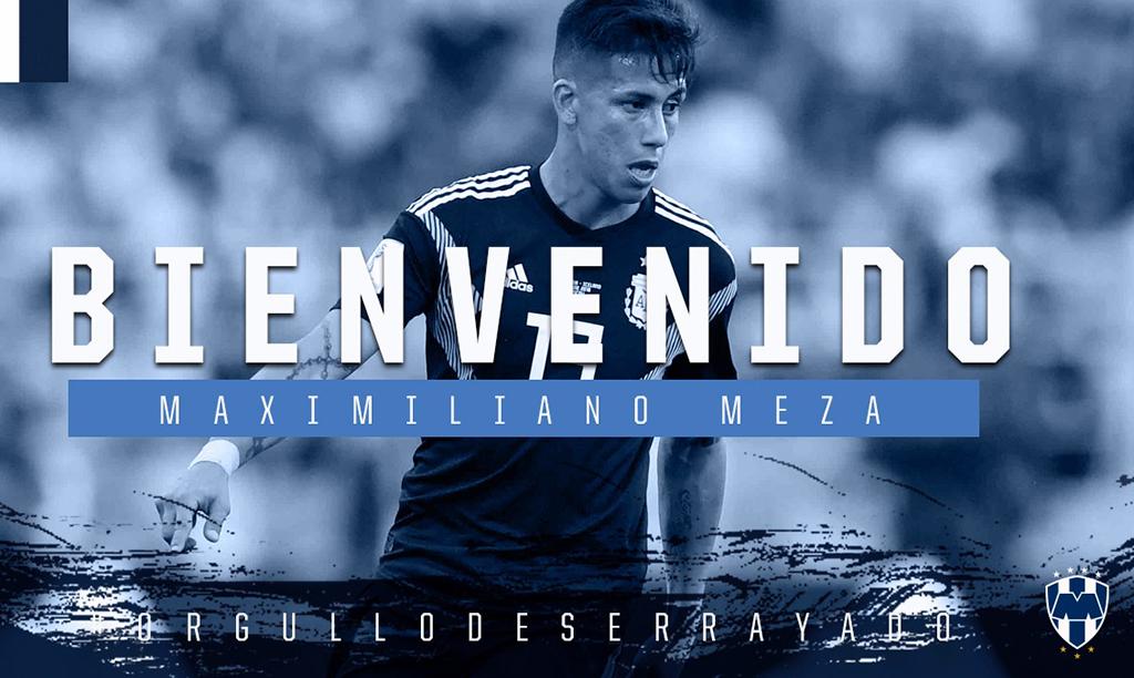 Maximiliano Meza, nuevo jugador de Rayados de Monterrey (rayados.com)