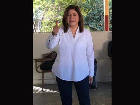 Sandra Pámanes, candidata por Nueva Alianza a la alcaldía de Monterrey. (Foto: Daniela García)