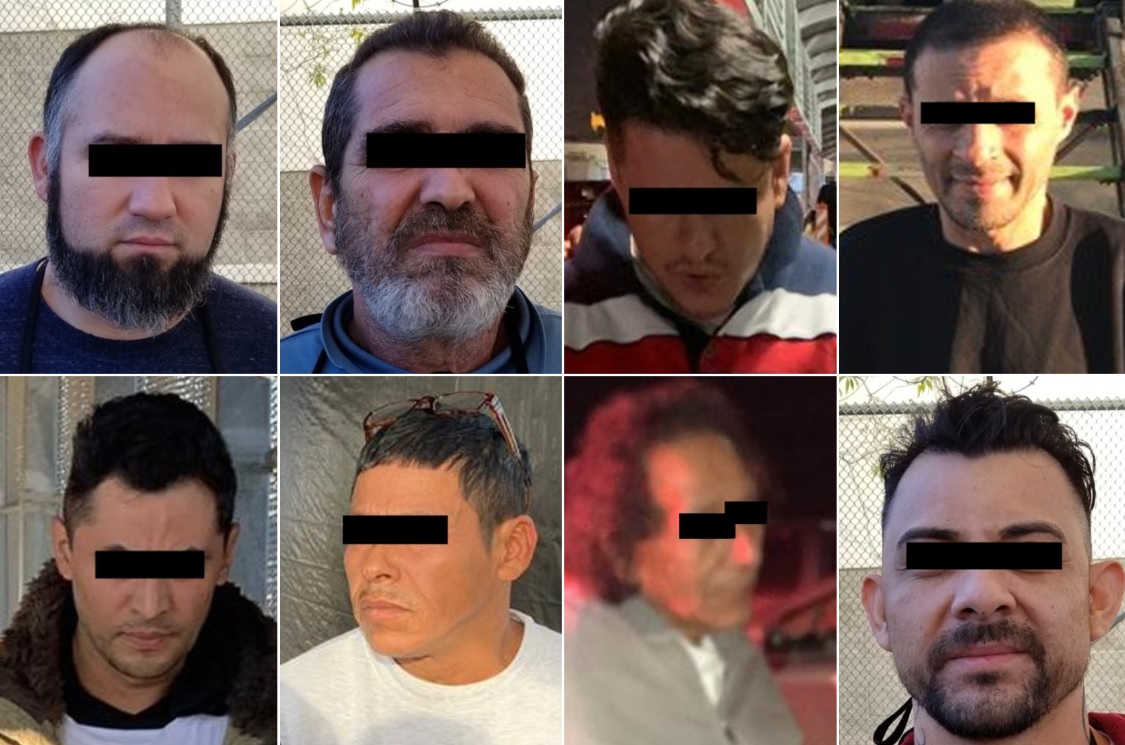 Los detenidos tienen órdenes de aprehensión por su posible responsabilidad en delitos como homicidio, secuestro exprés y extorsión, entre otros.