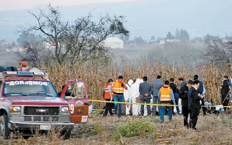 La aeronave se desplomó 10 minutos después de despegar. (Andrés Lobato)