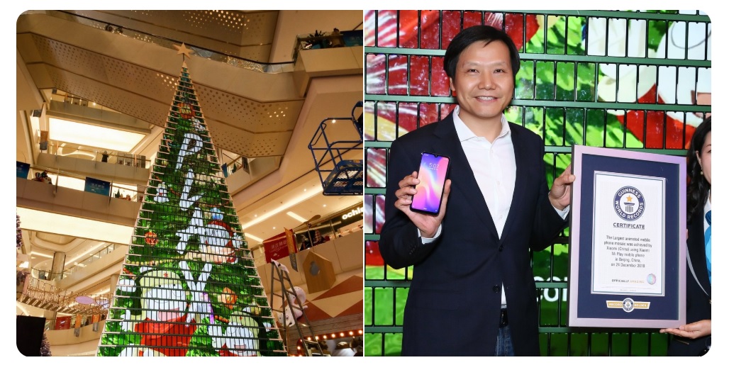 El árbol está colocado en un centro comercial de Pekín. (Xiaomi)