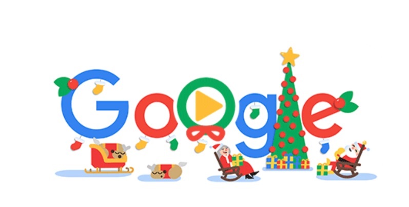 El doodle de hoy muestra a Santa Claus descansando. (Especial)