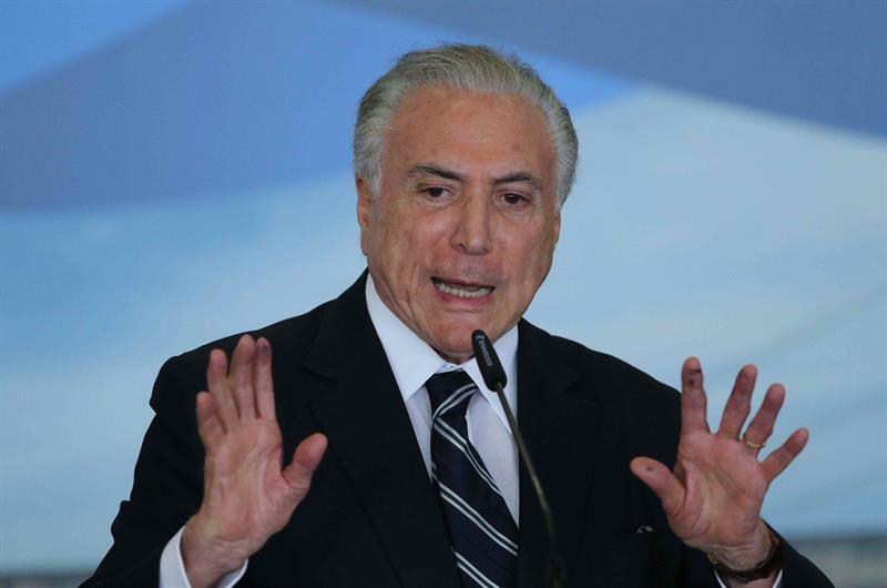Michel Temer, presidente de Brasil.