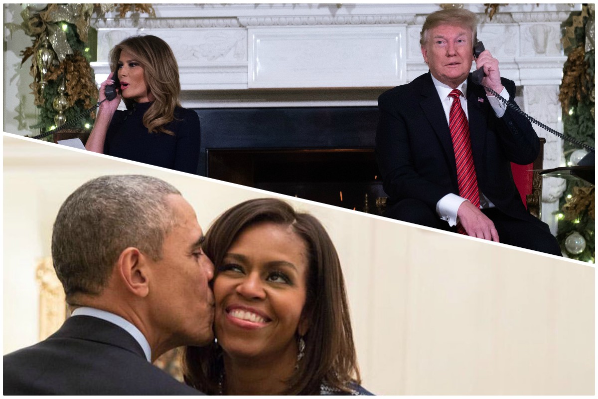 Los Trump y los Obama felicitaron a sus seguidores. (AFP/Barack Obama)