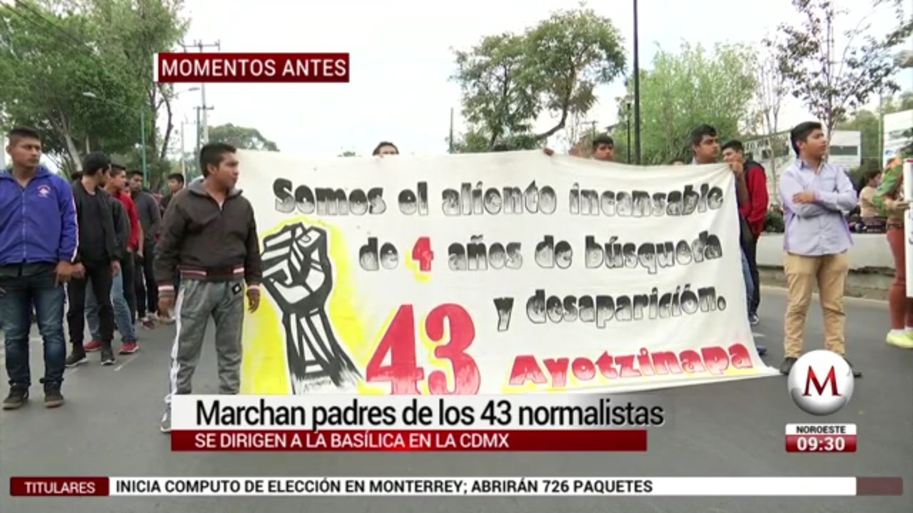 Padres de los 43 marchan a la Basílica de Guadalupe - Grupo Milenio