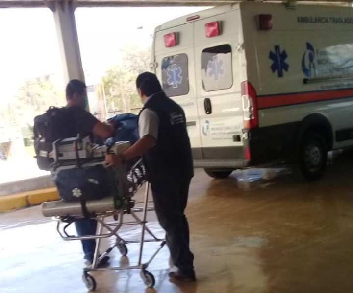 Trasladan a niño que sufrió quemaduras.