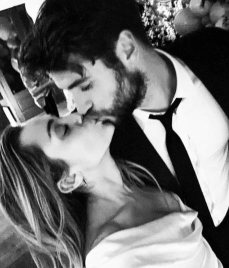 Miley Cyrus y Liam Hemsworth comparten fotos de su boda (Foto: Instagram)