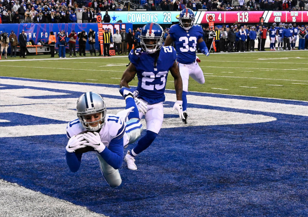 Cole Beasley realizó el touchdown final para que los Cowbys derrotaran a los Giants (Reuters)