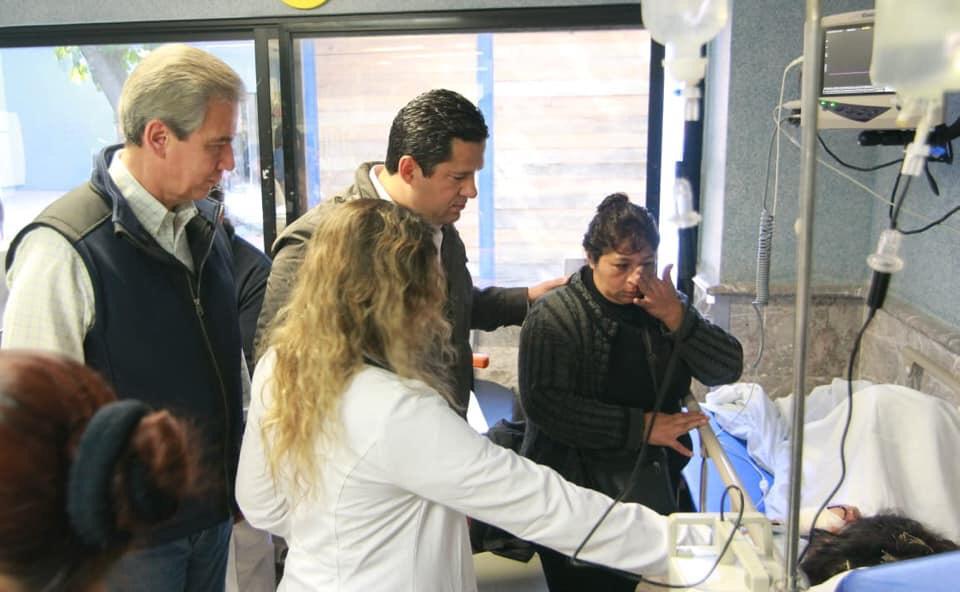 El gobernador y el alcalde de León visitaron a las víctimas del accidente