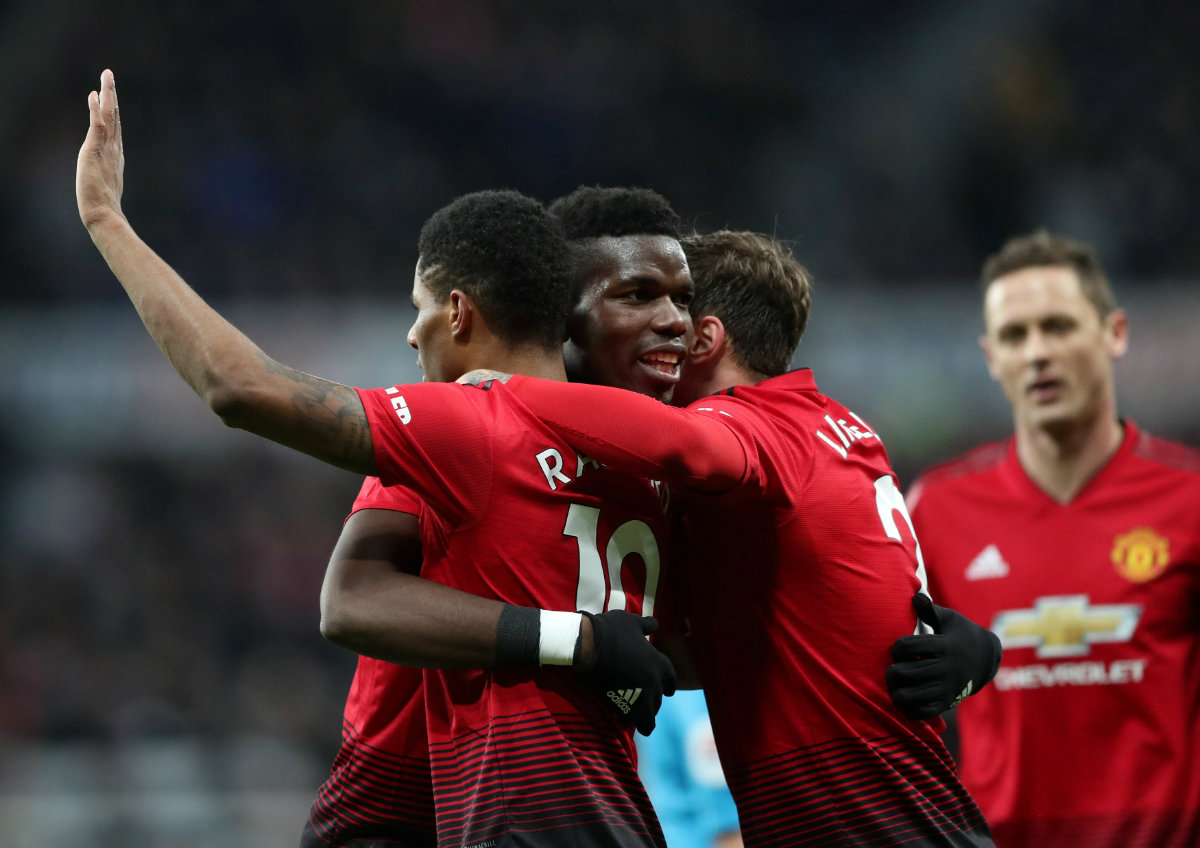 Romelu Lukaku anotó uno de los dos goles del United (Reuters)