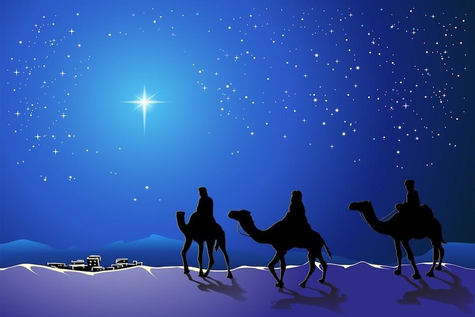 Estrella de Belén guiando a Reyes Magos
