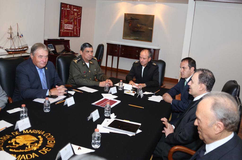 El gobernador de Morelos, Cuauhtémoc Blanco, en reunión con el Gabinete de Seguridad (@cuauhtemocb10)
