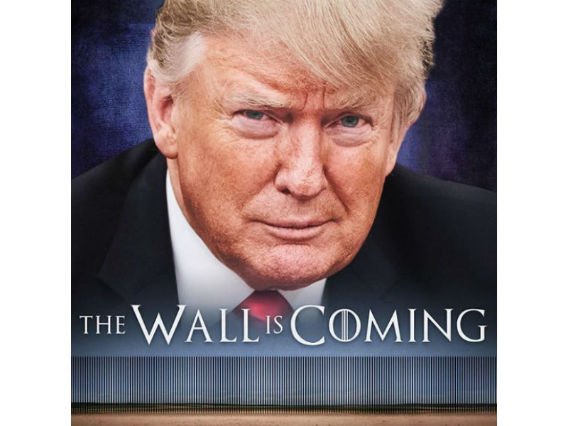 La publicación que hizo Donald Trump usando la imagen de Game of Thrones. (Instagram @realdonaldtrump)