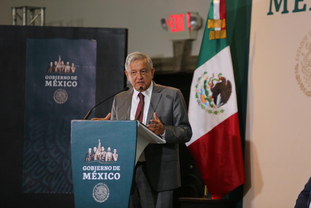 Andrés Manuel López Obrador durante el inicio del programa de la Zona Libre de la frontera norte | Jorge Carballo