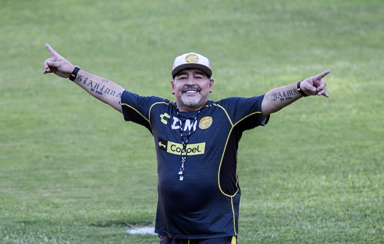 Diego Maradona con Dorados (AFP)