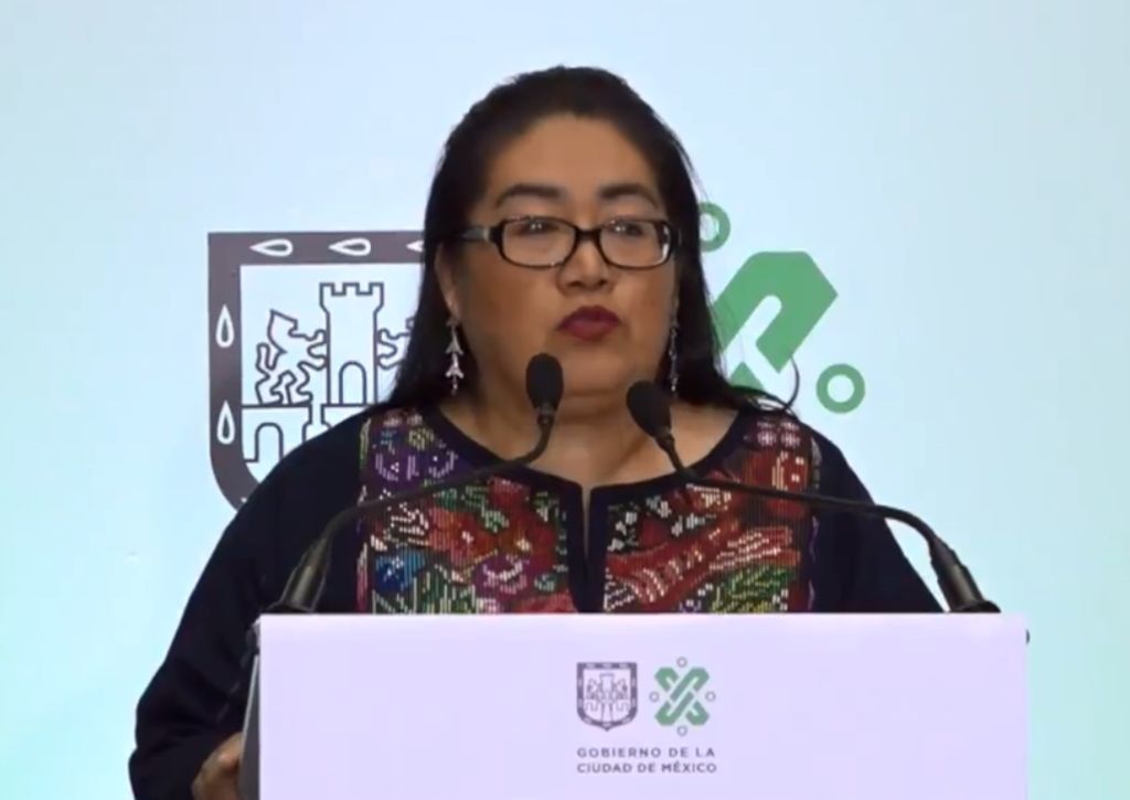 Larissa Ortiz,  secretaria de los Pueblos Indígenas de la Ciudad de México.| Especial