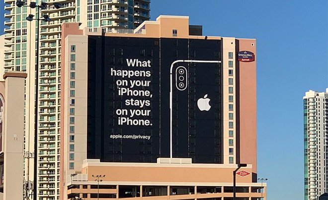 El anuncio de Apple en Las Vegas. (Twitter @MacRumors)