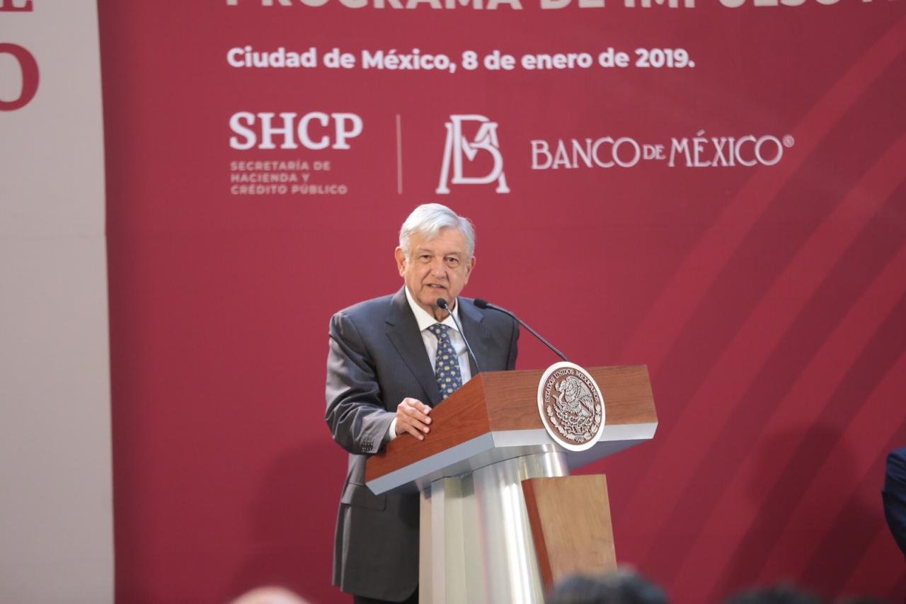 El presidente Andrés Manuel López Obrador en la presentación del Programa de  Impulso al Sector Financiero (Jesús Quintanar)