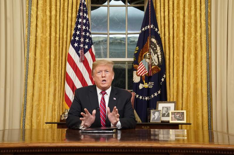 Trump dio el mensaje desde la Casa Blanca.