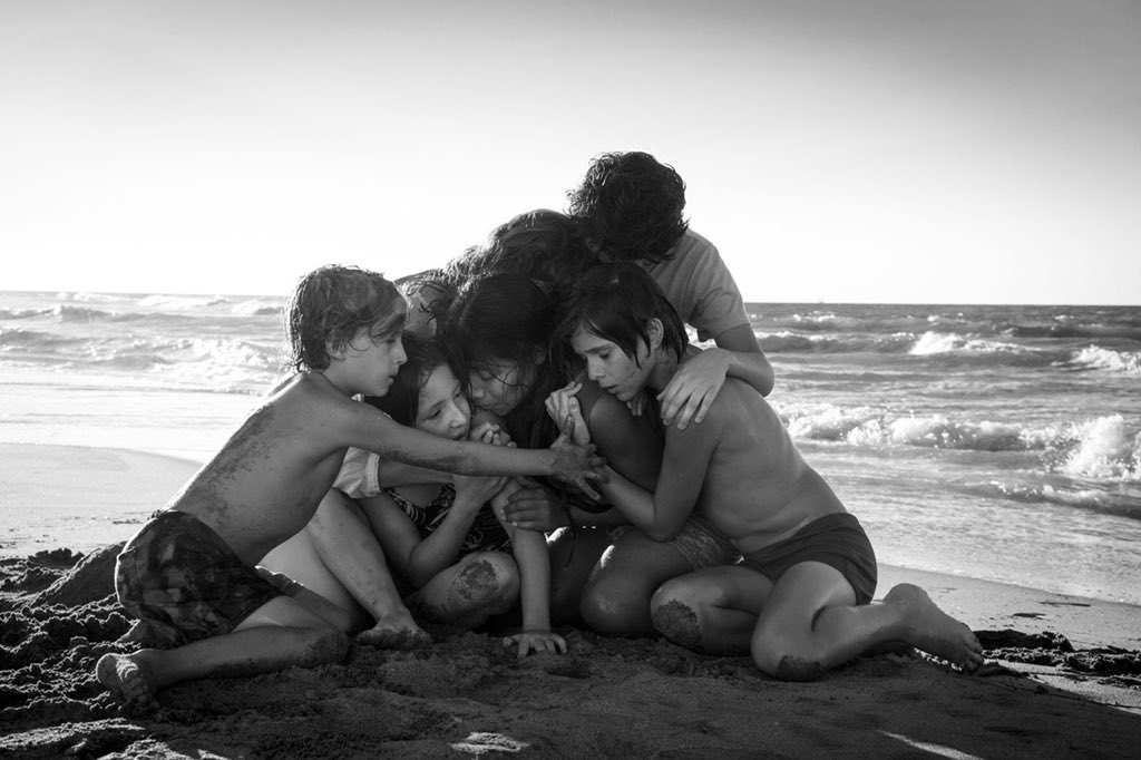 El fotograma más popular de 'Roma'. (Twitter: @alfonsocuaron)