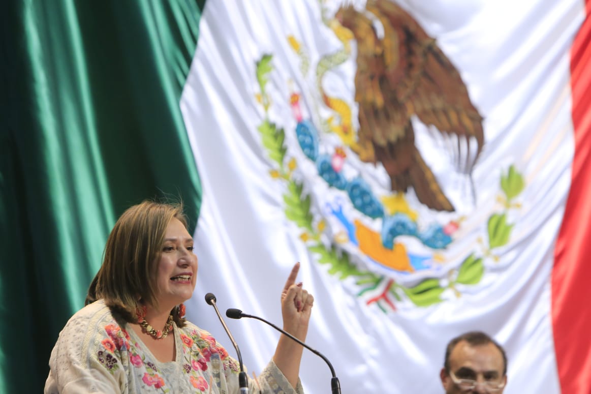 Xóchitl Gálvez durante la sesión de la Comisión Permanente (Ariana Pérez)