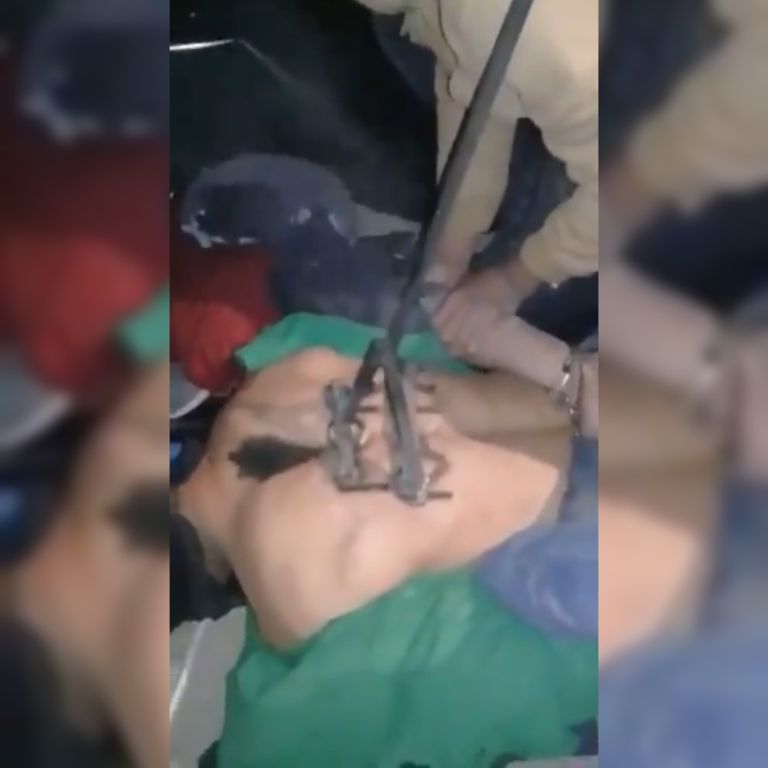 Con yerra, marcan a hombre por presunto robo. (Captura de pantalla)