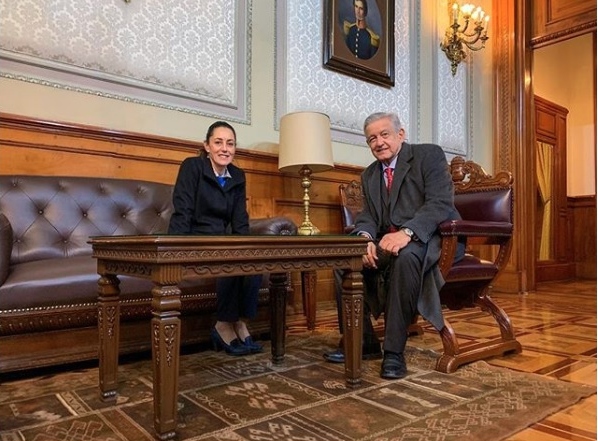 El tabasqueño publicó una fotografía donde aparece con Sheinbaum.