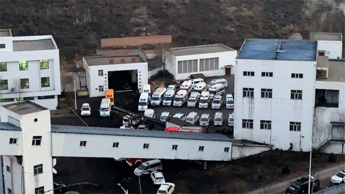 El colapso de una mina de carbón en China dejó al menos 18 muertos (@CGTNOfficial)