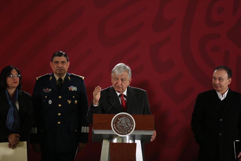 Andrés Manuel López Obrador  durante su conferencia matutina. (Nelly Salas)