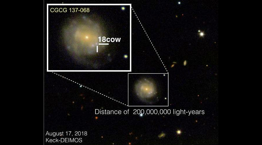 La explosión sucedió a 200 millones de años luz. (DEIMOS)