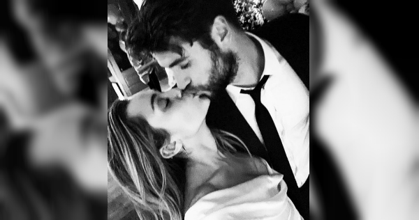 Miley Cyrus y Liam Hemsworth. (Instagram)