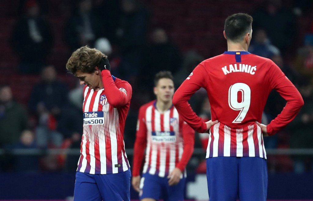 Antoine Griezmann del Atlético de Madrid en lamento (Reuters)